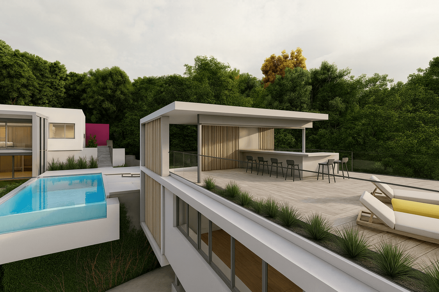 Villa Zahara pool terrace and ocean view